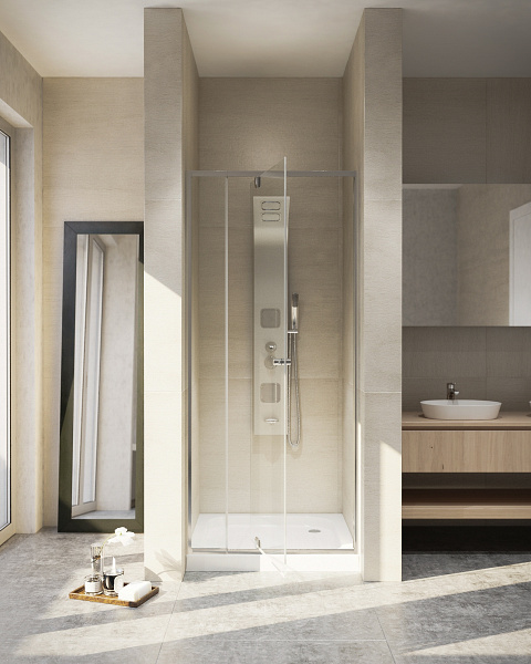 Zuhanykabin ajtó állítható szélesség 76-90 cm között 185 cm magas